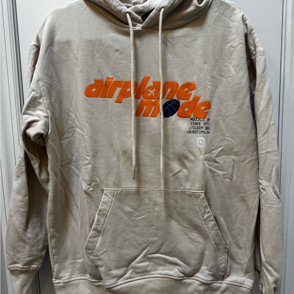 OVERTIME Airplane Mode Beige Hoodie